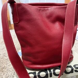 I Santi Red Leather Bucket Bag